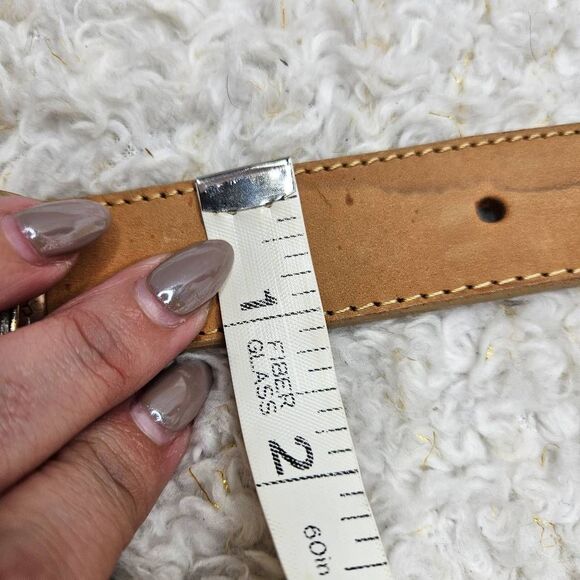 Brighton Vintage Multi-color Leather Belt with Conchos sz Large - Picture 8 of 8